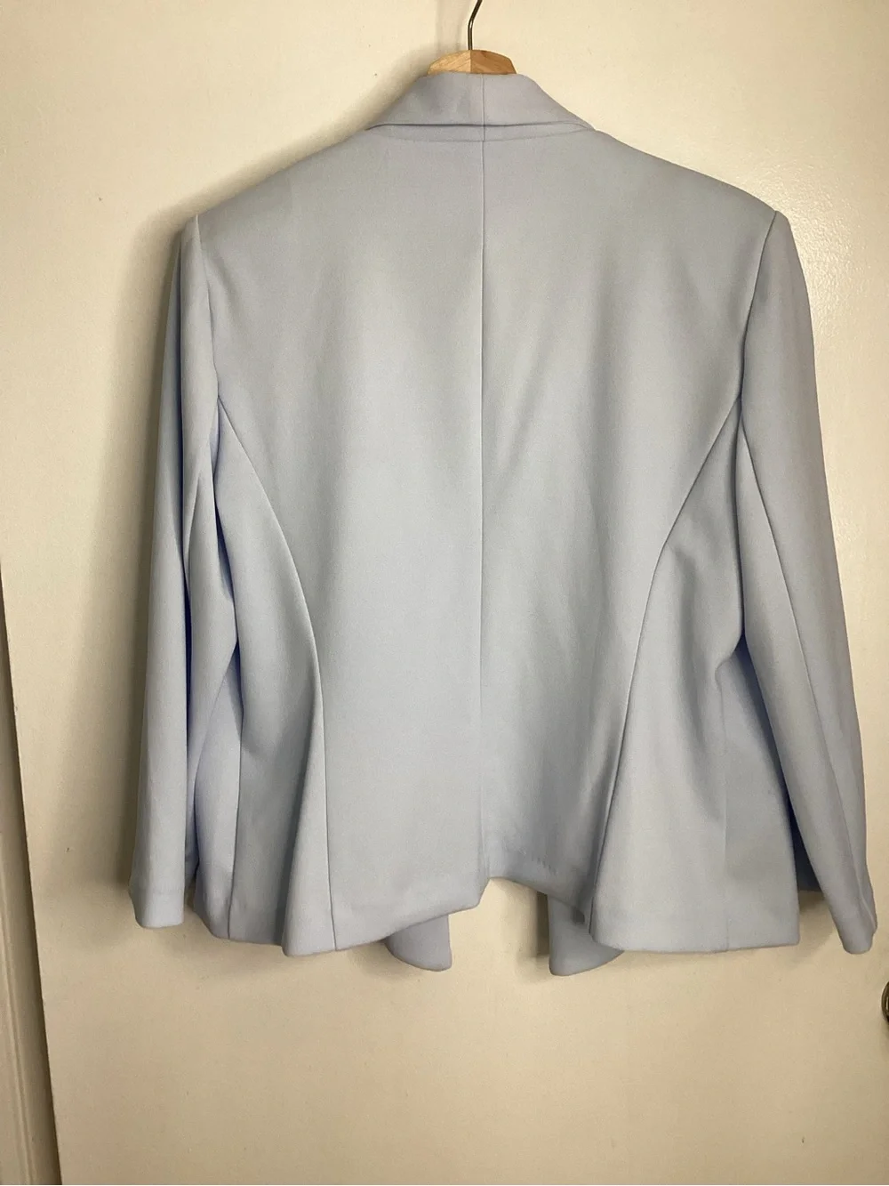 Anne Klein Pale Blue Open-Front Blazer Jacket M